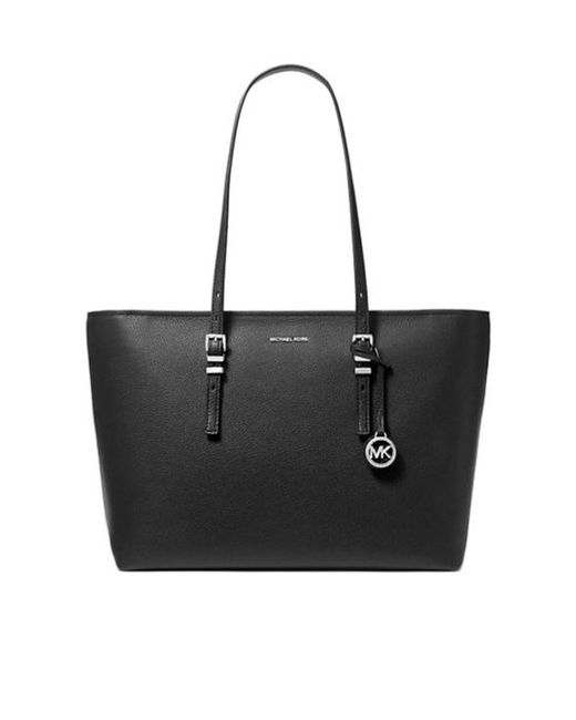 MICHAEL Michael Kors Black Logo-Plaque Tote Bag