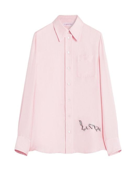 Lanvin Pink Classic Fluid Shirt