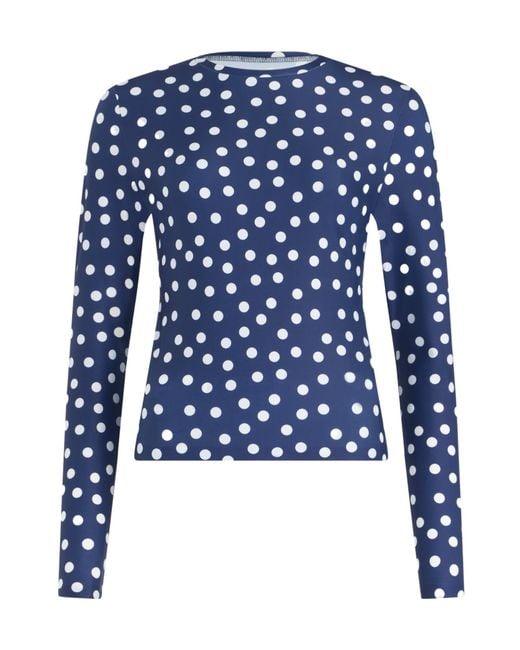 Jean Paul Gaultier Blue Polka Dot Long-Sleeve Top for men