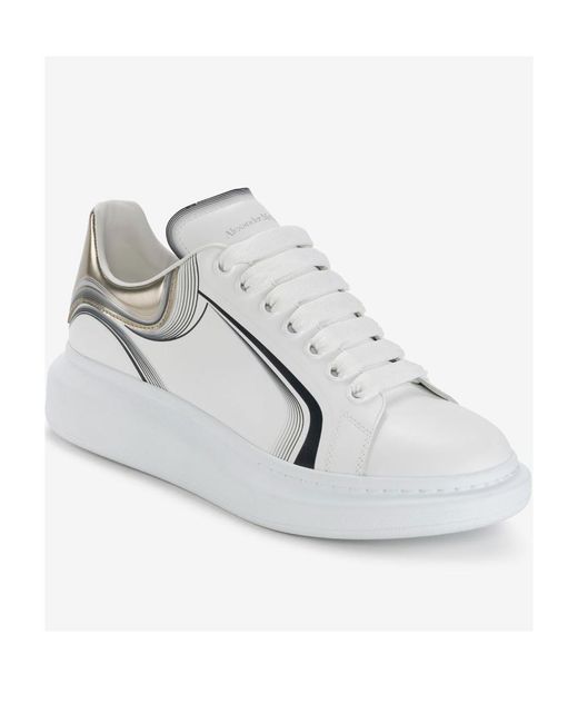 McQueen White Oversized Lace-Up Sneakers for men