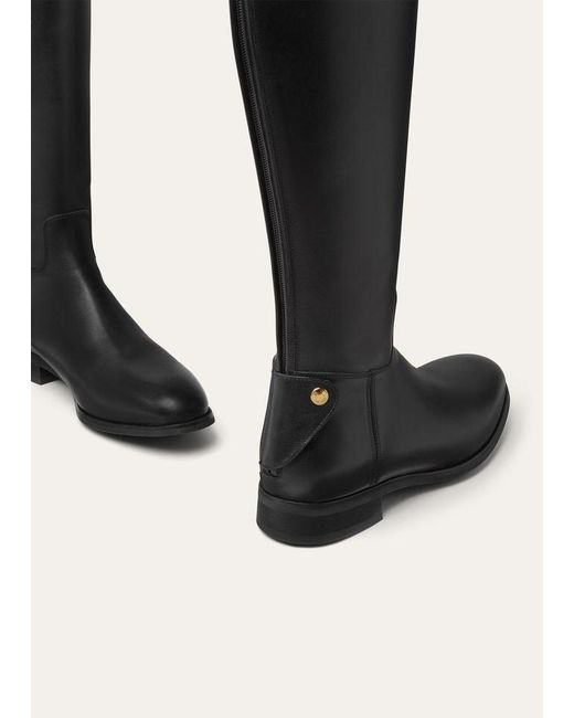 Loro Piana Black Horseriding High Boot for men