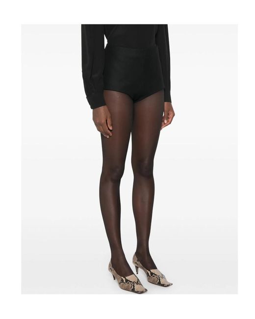 ANDAMANE Black Tami High-Waisted Shorts
