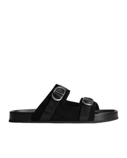 Dior Black Round-Toe Slippers for men