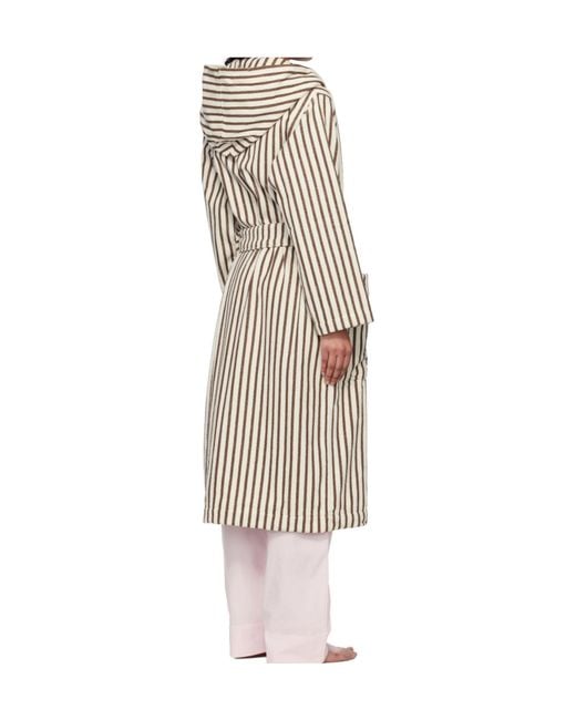 Tekla Pink Terrycloth Hooded Bathrobe for men