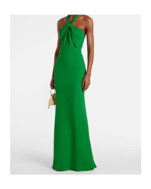 Elie Saab Green Cady Gown