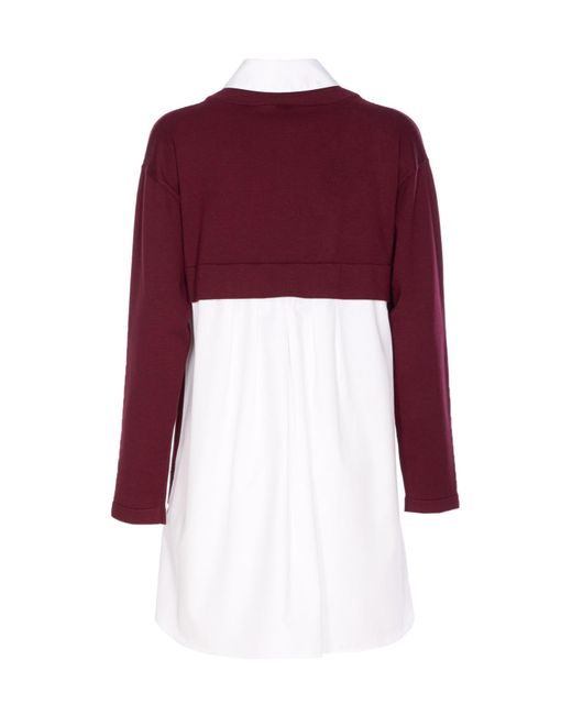 Elisabetta Franchi Logo-Embroidered Long-Sleeved Dress