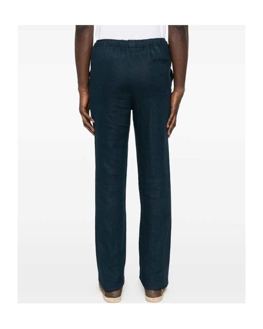 Kiton Blue Drawstring Flared Trousers for men
