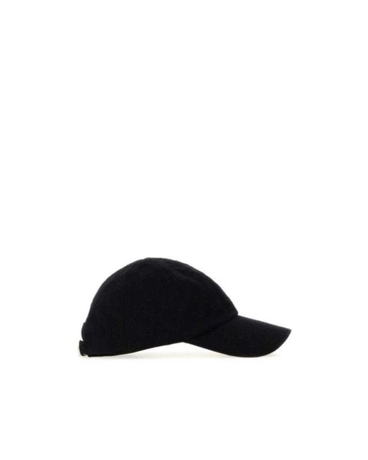 Gucci Black Embossed Gg Jersey Baseball Hat