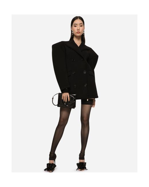 Dolce & Gabbana Black Logo Embossed Crossbody Bag
