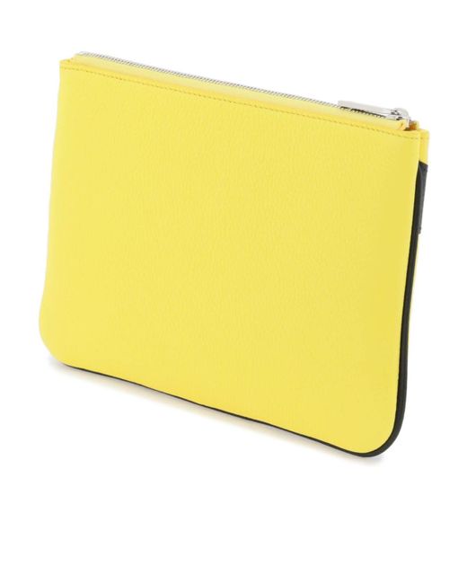 Ferragamo Yellow Logo Logo Mobile Phone Bag for men