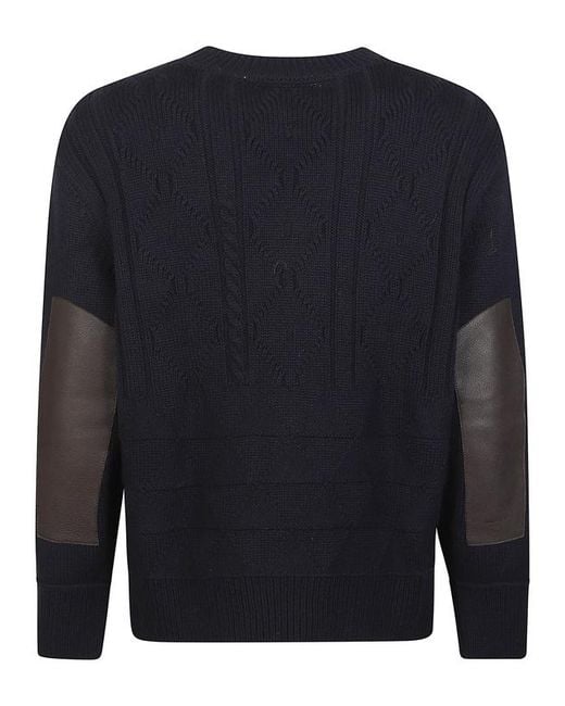 NAMACHEKO Blue Crew Neck Sweater for men