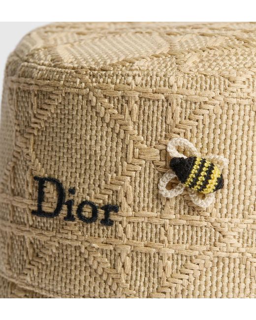 Dior Natural Cannage Teddy-D Small Brim Bucket Hat