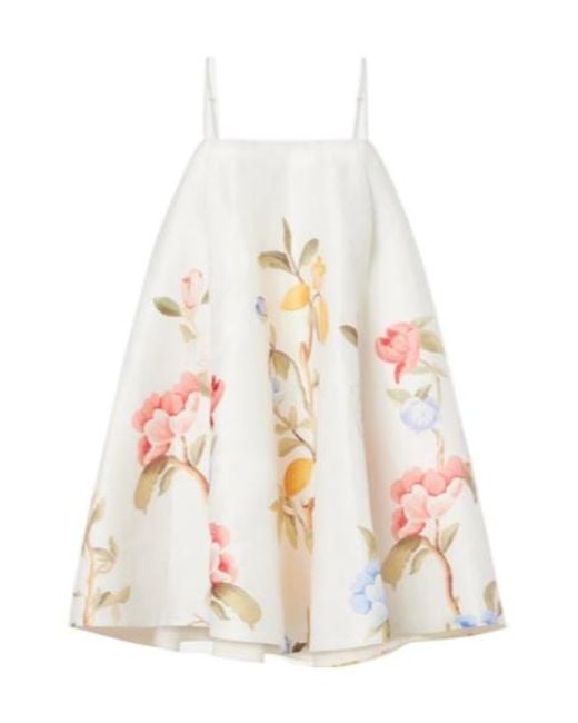 Leo White Caitlin Floral Linen-Blend Minidress