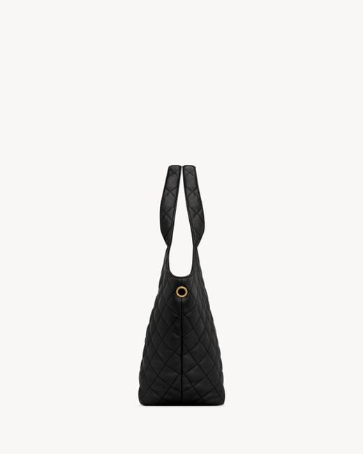 Saint Laurent Black Icare Medium Quilted Shoulder Bag