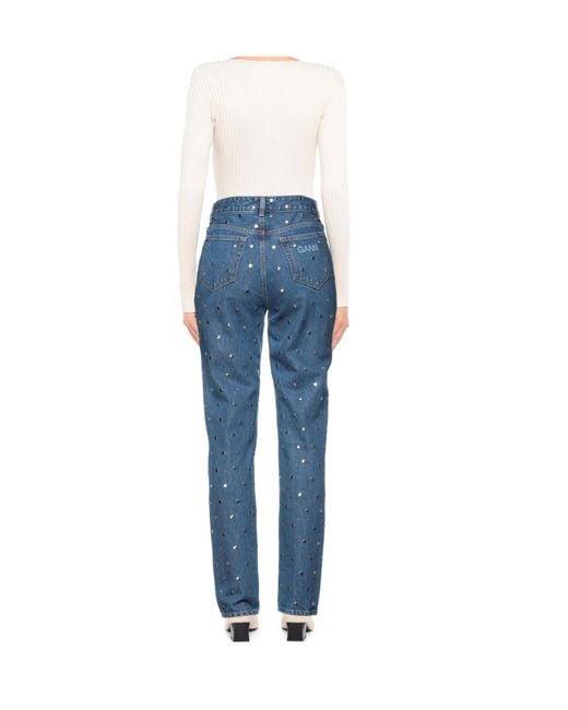 Ganni Blue Slim-Fit Jeans