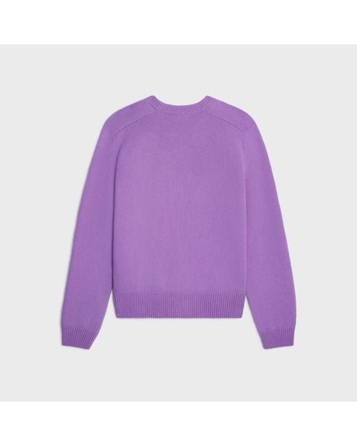 Céline Purple Crewneck Sweater for men