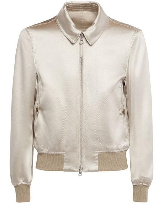 Tom Ford Natural Silk Satin Reversible Jacket for men