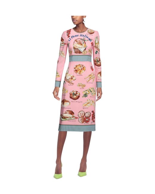 Dolce & Gabbana Pink Midi Dresses
