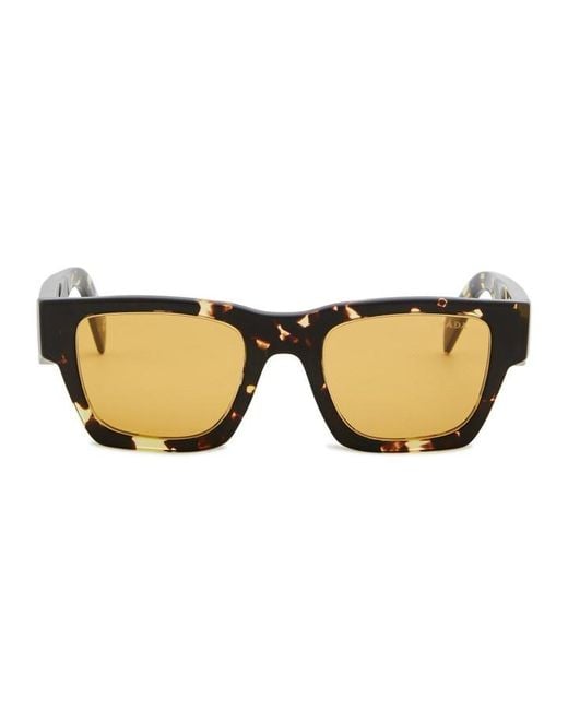Prada Metallic Square-Frame Sunglasses
