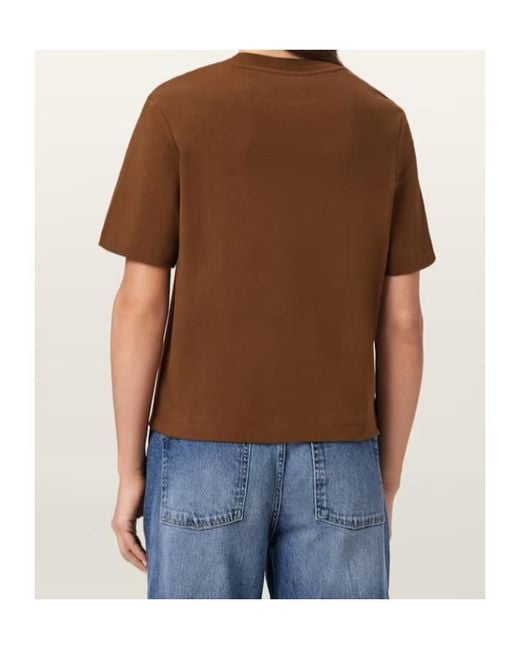 AllSaints Brown Lover Lisa Embroidered T-Shirt