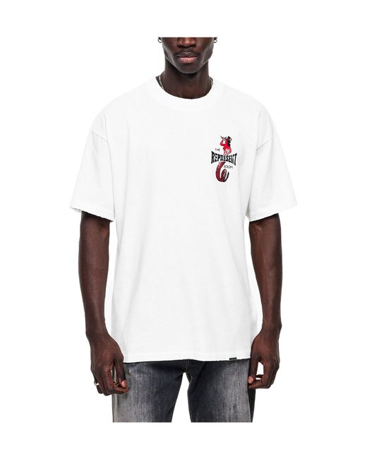 Represent White Oversized T-Shirt for men