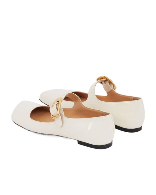 Chloé White Chloé Polly Ballerina Flats