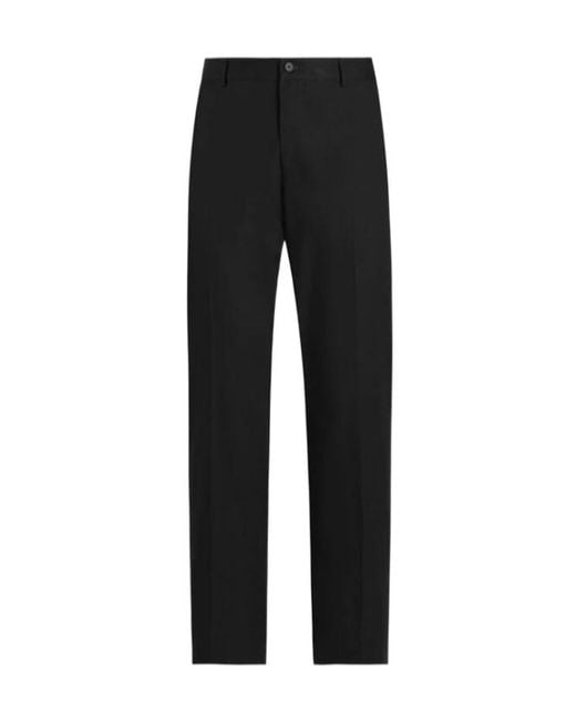 Dolce & Gabbana Black Logo Patch Trousers for men