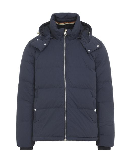 Paul Smith Blue Giubbino Con Cappuccio for men