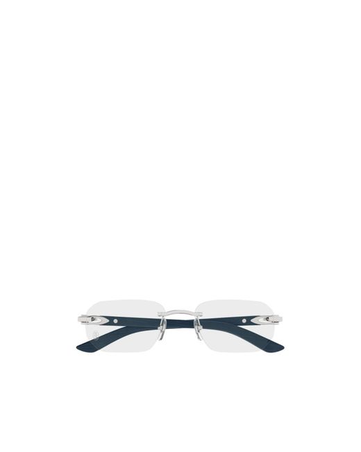 Cartier White Rectangular Frame Glasses for men