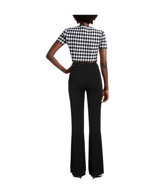 Max Mara Black Solid Flared Pants