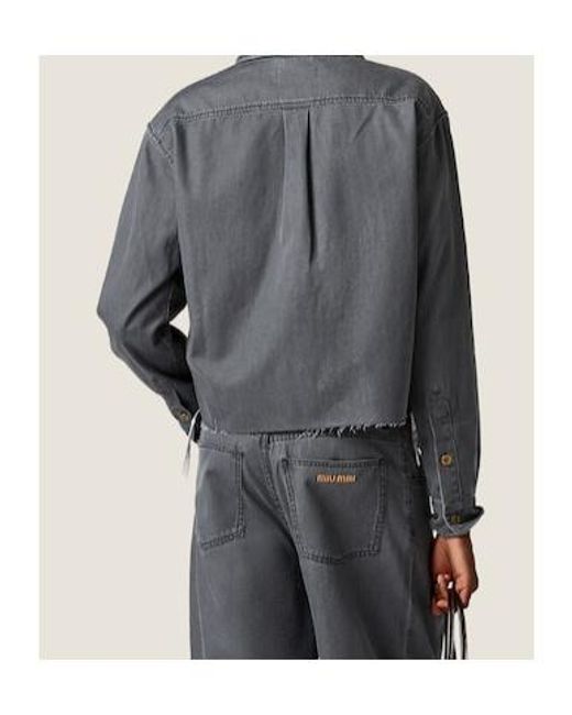 Miu Miu Gray Chambray Shirt