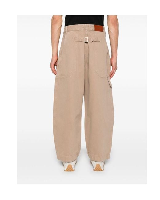 Studio Nicholson Natural Pleated Carpenter Trousers for men