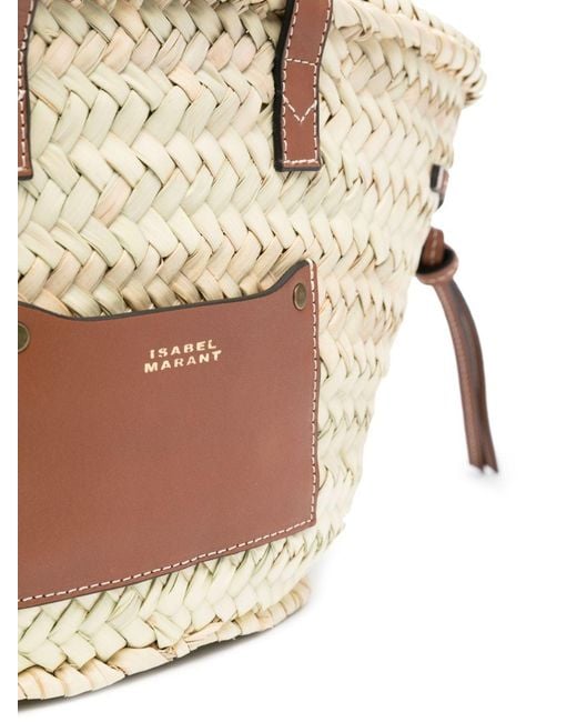 Isabel Marant Metallic Logo Embossed Tote Bag