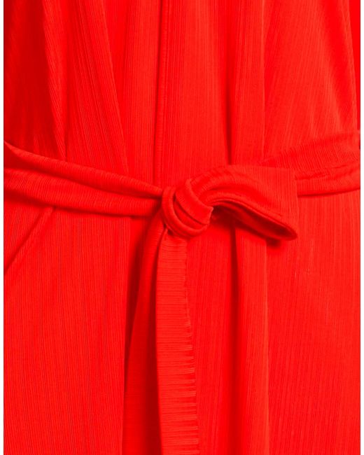 Max Mara Red Lightweight Knit Long-Sleeve Cardigan