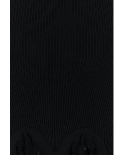 Blumarine Black Knit Mini Dress