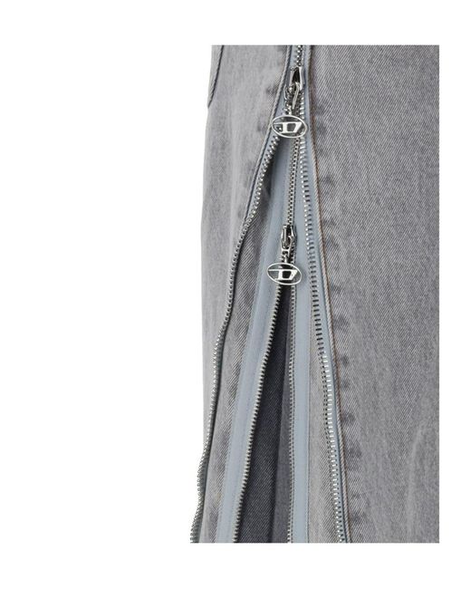 DIESEL Gray 2002 Low-Rise Straight-Leg Jeans