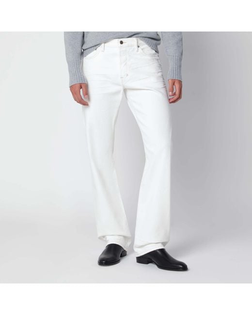 Tom Ford White Five-Pocket Jeans for men
