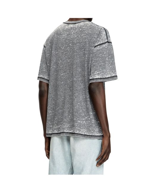 DIESEL Gray T-Boxt-Pak Burnout T-Shirt for men