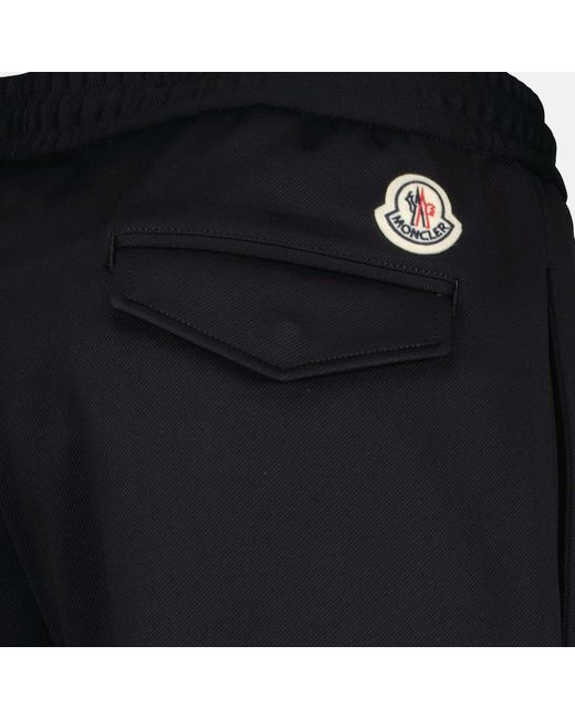 Moncler Black Logo Patch Drawstring Track Pants for men