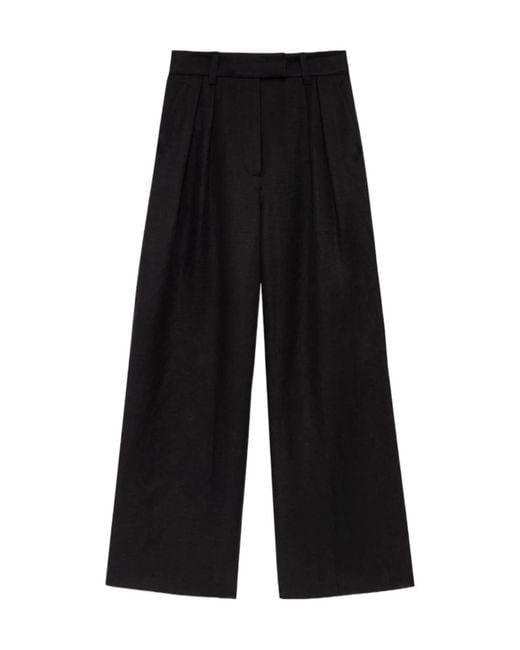 Anine Bing Black Casual Pants With Belt Loops