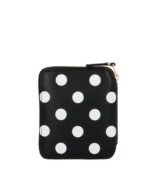 Comme des Garçons Black Polka Dot Zipper Wallet for men