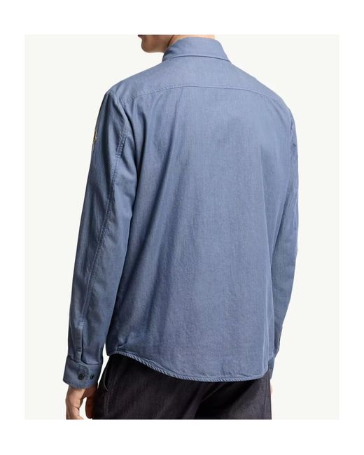 Moncler Blue Denim Shirt Jacket for men