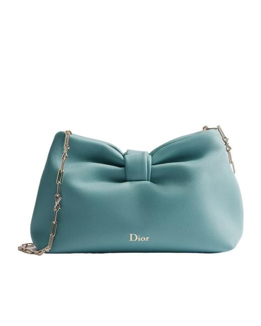 Dior Blue Small Bow Bag