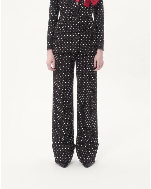 Valentino Gray Supergran Polka Dot Printed Pants