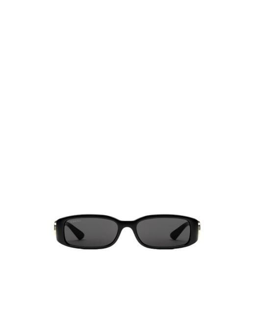 Gucci White Eyewear Rectangular Frame Sunglasses