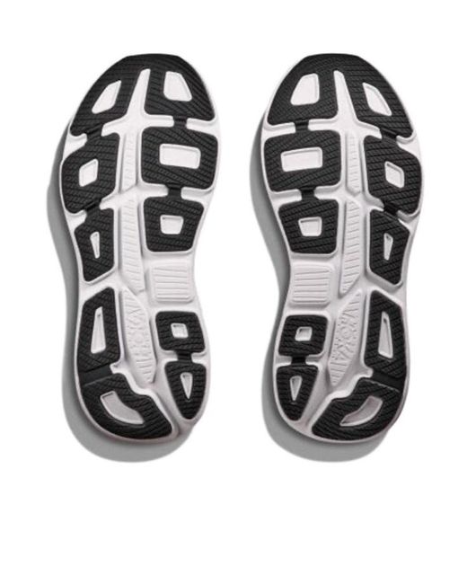 Hoka One One Gray Bondi 9 Lace-Up Sneakers for men
