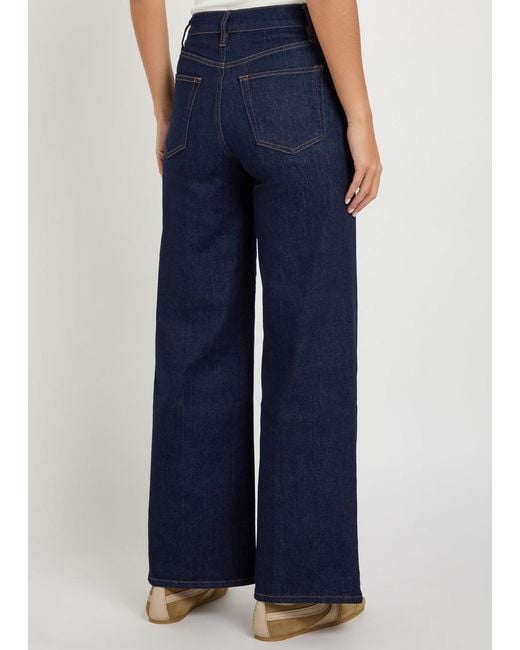 FRAME Blue Le Slim Palazzo Wide-Leg Jeans