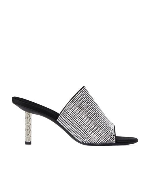 Givenchy White G Cube Mules