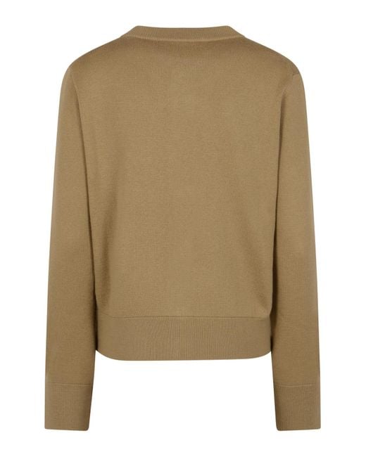AMI Natural Ami De Coeur Knitted Cardigan