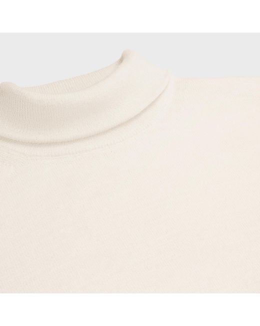 Céline White Turtleneck Sweater